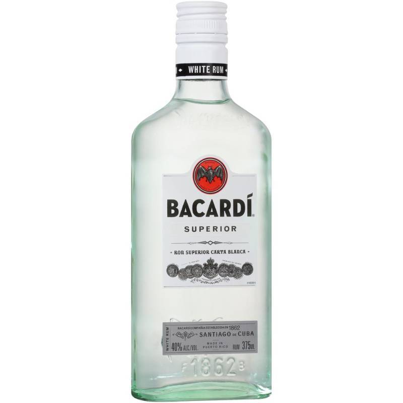 lot 9990 image: (2) 375mL Bacardi Superior Light Rum 40Perc Alc By Vol