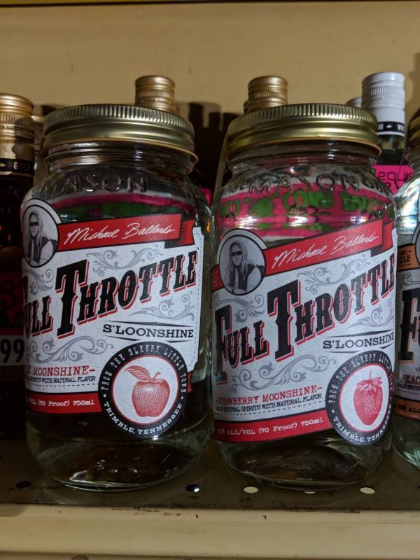 lot 9997 image: (7)750mL Full Throttle Sloonshine 35 Perc Alc By Vol One Blackberry, One Peach, One Apple Pie, Two Apple, Two Strawberry