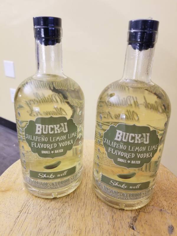 lot 9800 image: (2) Buck U Jalapeno Lemon Lime Vodka 750mL