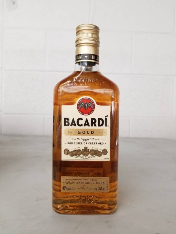 lot 9889 image: (3) Bacardi Gold Rum 375ML