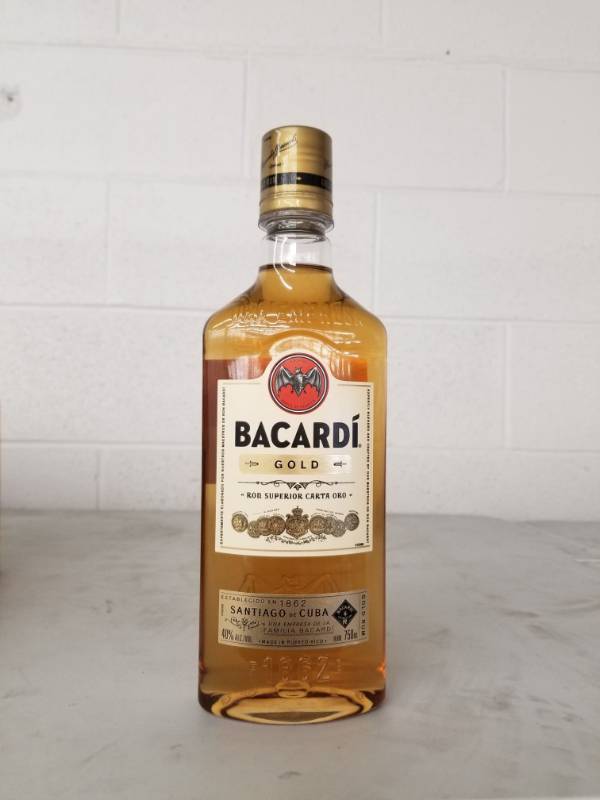 lot 9890 image: (1) Bacardi Gold Rum 750ML