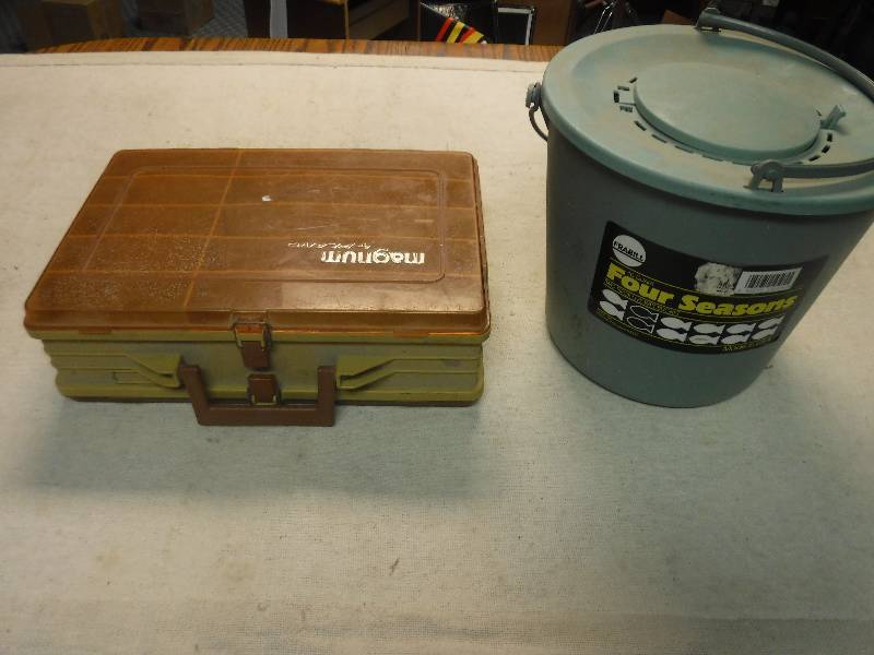 lot 12236 image: Tackle box and minnow bucket