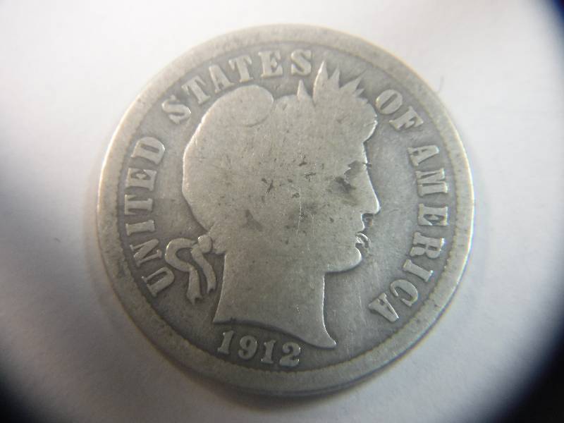 lot 9865 image: Barber Dime 1912