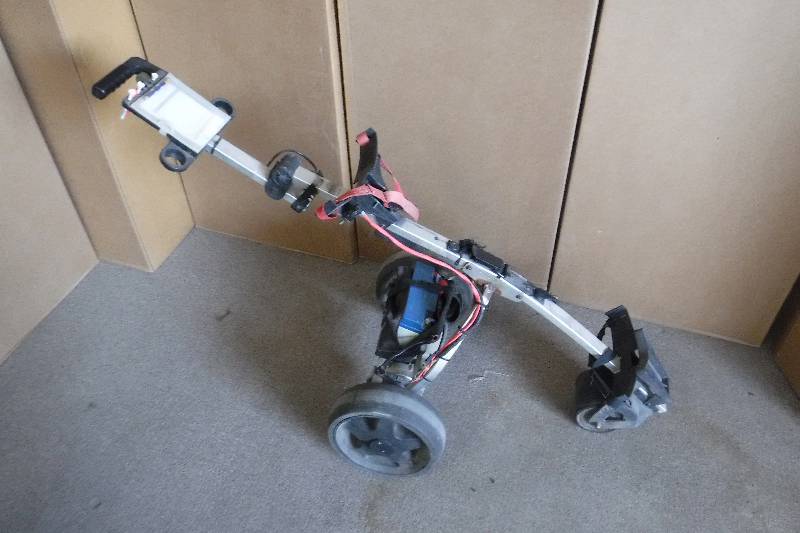 lot 8353 image: golf club caddy on wheels