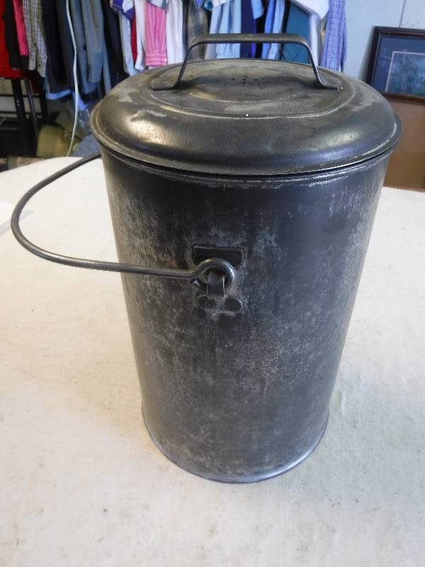 lot 12270 image: Antique Bucket With Lid