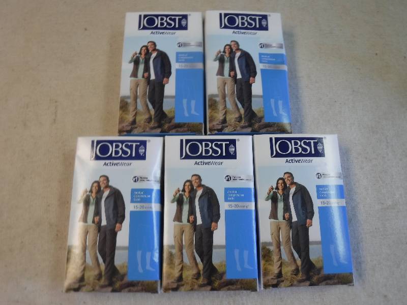 lot 12275 image: Lot of 5 Boxes of Jobst ActiveWear Compression Socks