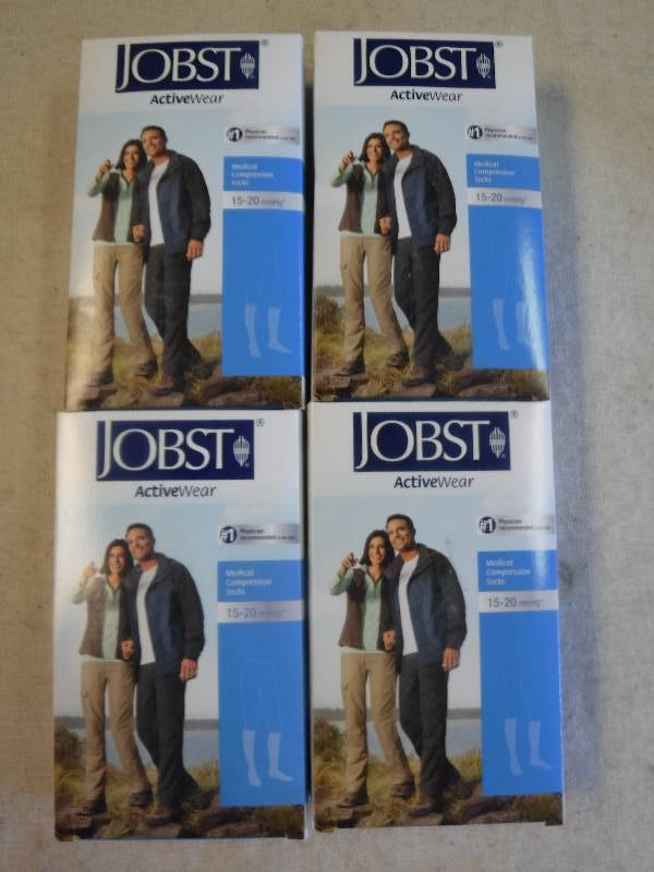 lot 12276 image: Lot of 4 Boxes of Jobst ActiveWear Compression Socks