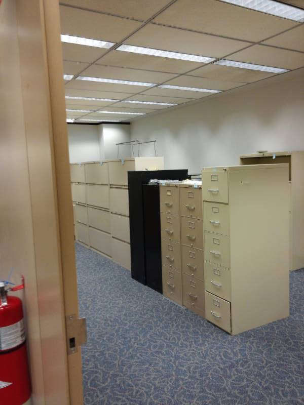 lot 9474 image: Entire Contents of Room Filing Cabinets Lot - Upright and Lateral