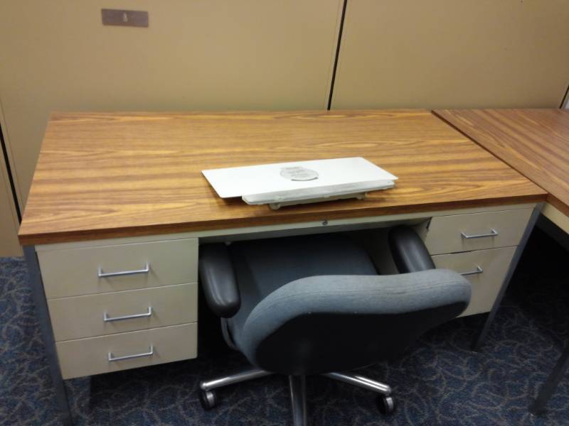 lot 9480 image: Desk, Work Table, Chair  Lot