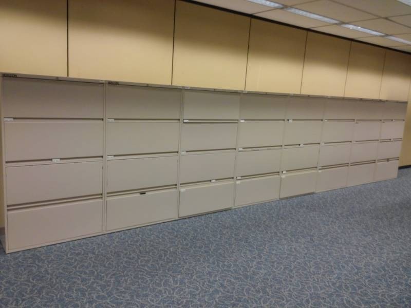 lot 9490 image: Huge Run of Lateral Filing Cabinets