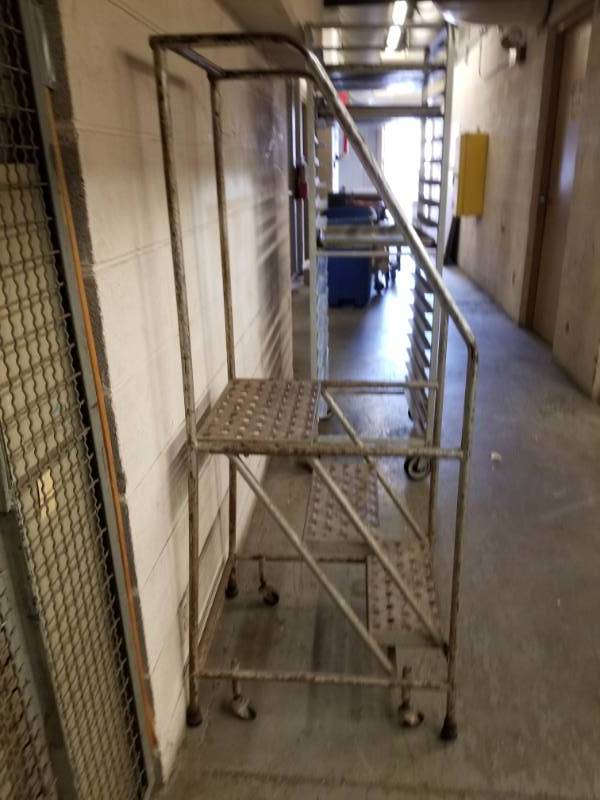 lot 8034 image: Rolling Metal Stairs