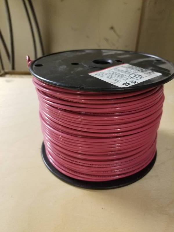 lot 8082 image: Spool of 12 Red Stranded Copper Wire
