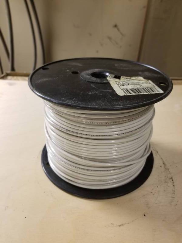 lot 8084 image: Spool of 12 White Machine Tool Wire