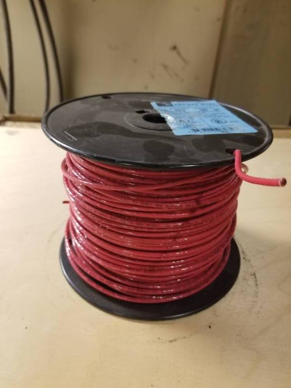 lot 8087 image: Spool of 12 Red Stranded Copper Wire