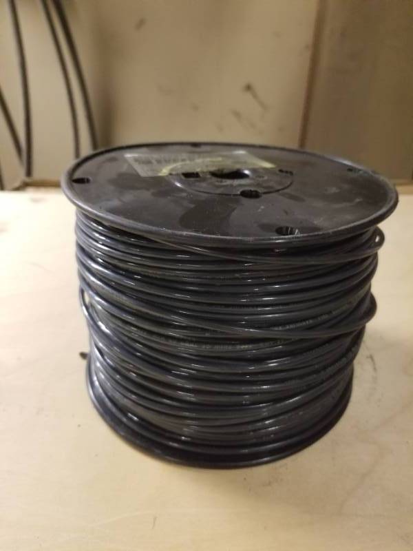 lot 8090 image: 12 ga THHN Stranded Black Machine Tool Wire Spool