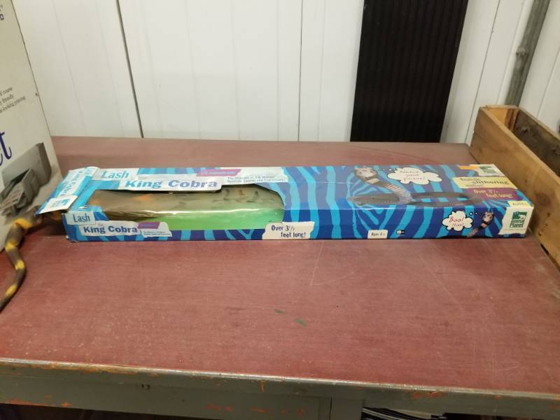lot 8126 image: Lash King Cobra Toy 3.5 ft Long