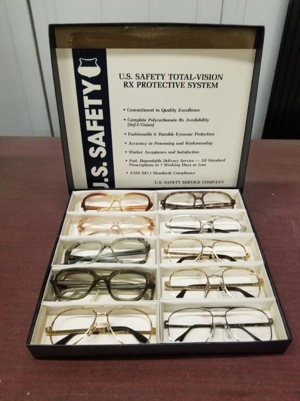 lot 8143 image: U.S. Safety Glasses Frames