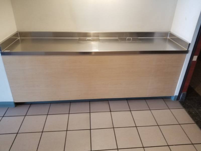 lot 9832 image: SS Shelf Built in - Buyer Must Remove