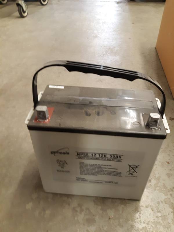 lot 8017 image: Genesis NP55-12 12V Sealed Rechargeable Lead-Acid Battery