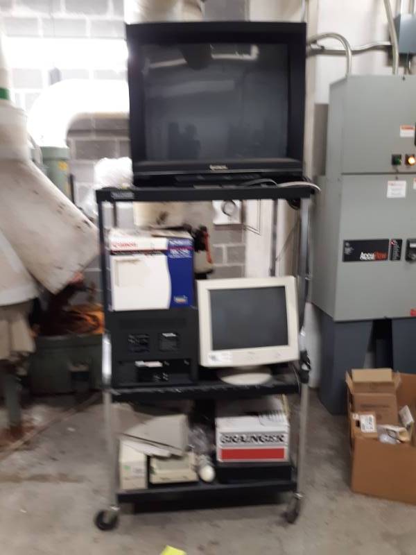 lot 8069 image: Cart Full of AV  Cart Included