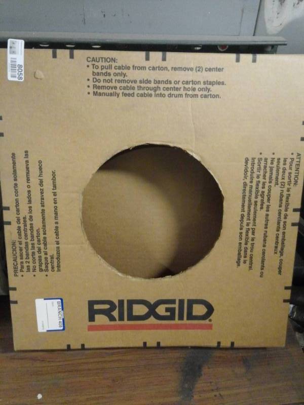 lot 8058 image: Ridgid Model C-31 Cable w Inner Core 38 x
