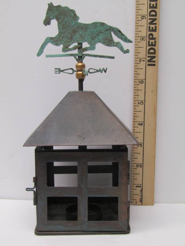 lot 3356 image: Candle Holder With Weather Vene On Top