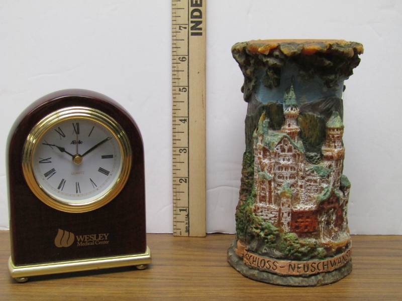 lot 3358 image: Clock and Candle- What A Combination