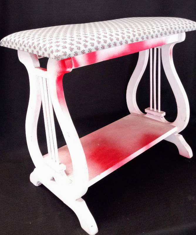 lot 3404 image: Ready For A Hug- Table With Musical Note Scroll Sides