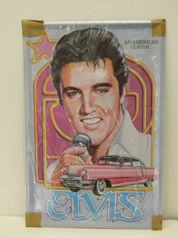 lot 3378 image: Metal Sign- Picture-  Elvis Presley  The King