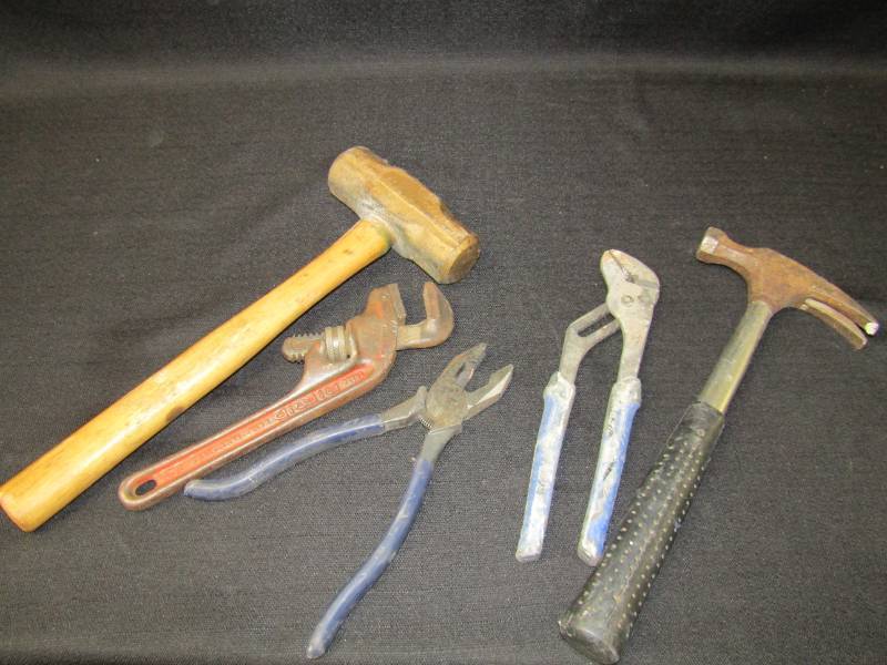 lot 3435 image: Hand Tool Lot- Hammers- Wrenches and MORE