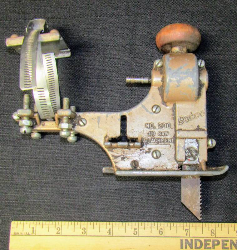 lot 3428 image: Babco No-200 Jigsaw Attachment- Vintage Tool