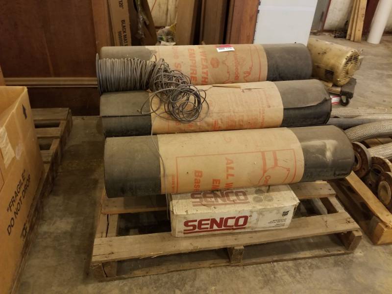 lot 7726 image: 8 Rolls Of Roofing Paper and Flex Connects