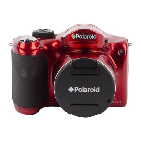 lot 1085 image: Polaroid 18MP 30X Optical Zoom Bridge Camera with Wifi, 3  Preview Screen Red