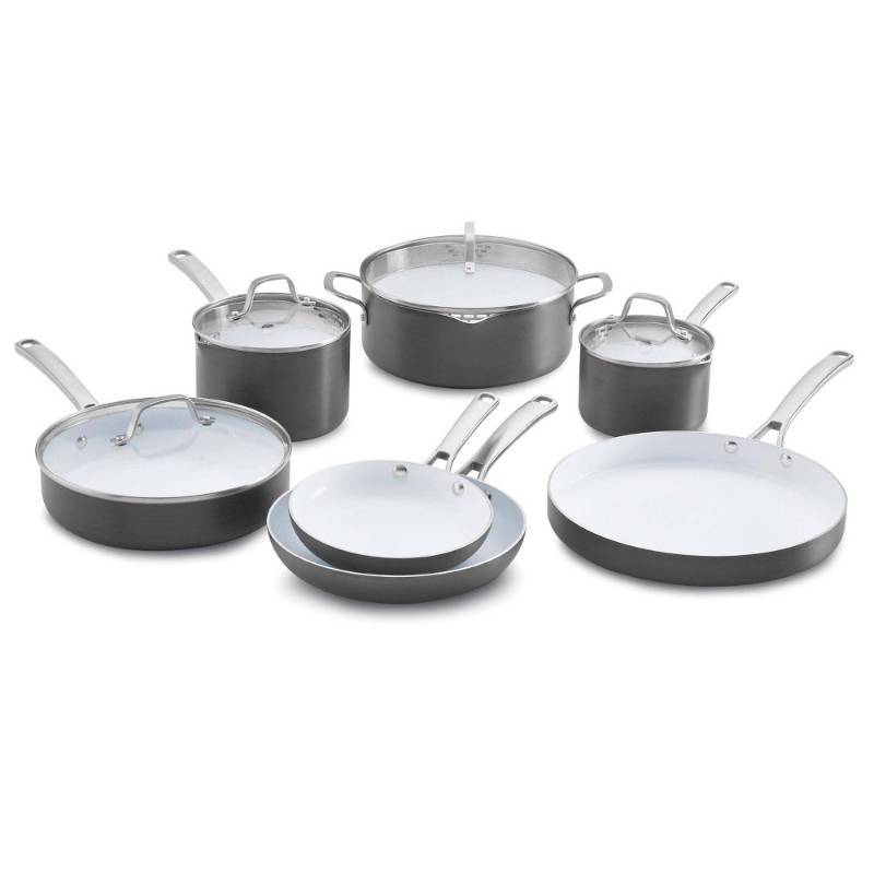 lot 1116 image: Calphalon Classic 11pc Ceramic Nonstick Cookware Set