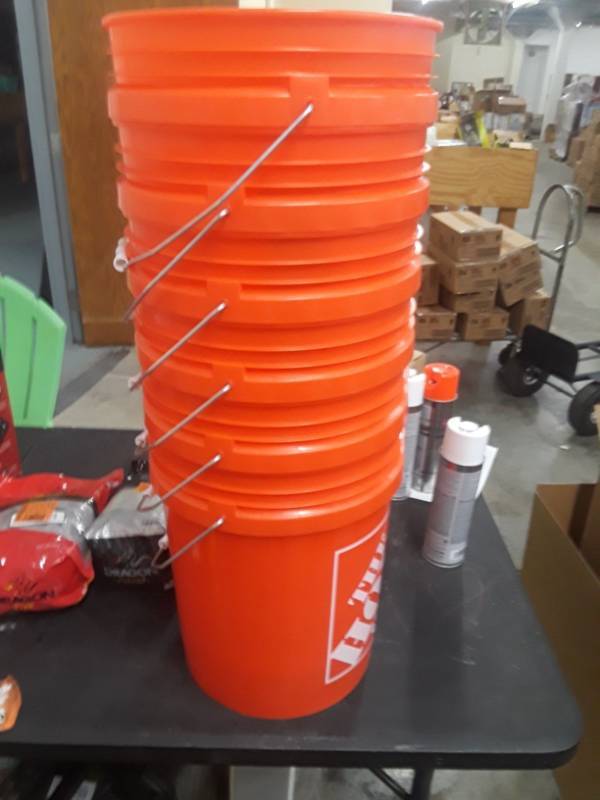 Homer Bucket 5gal. Orange Bucket x6 TOOLS, TOOLS AND MORE TOOLS