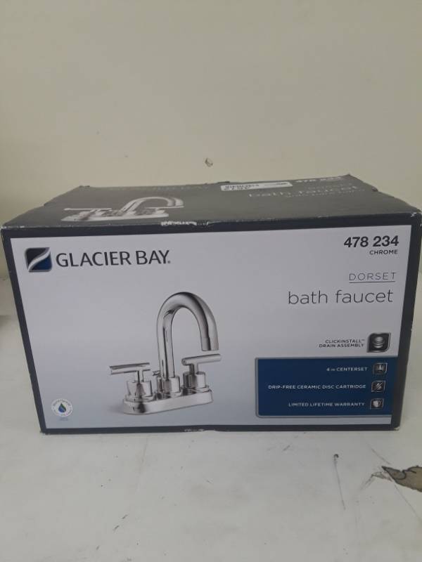 Glacier Bay Dorset 4 In Centerset 2 Handle Bathroom Faucet In