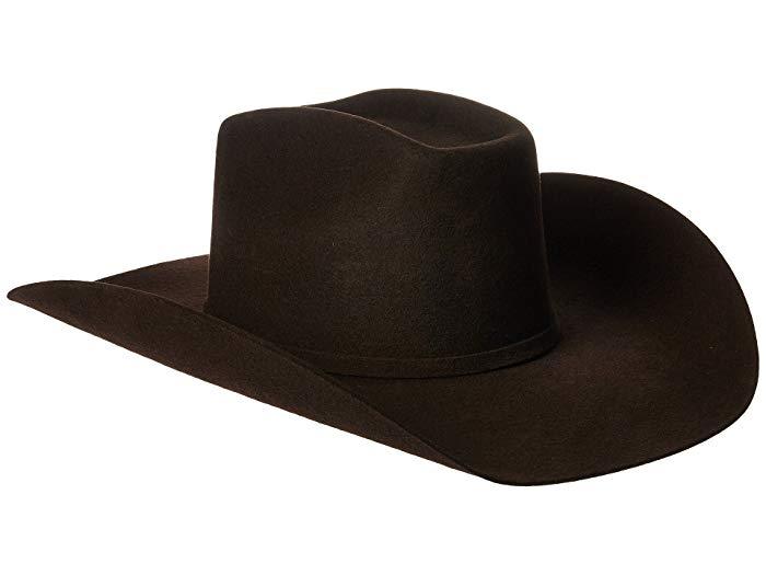 lot 12883 image: Ariat A7520247-7.25 Mens Wool Added Money Crown 3 Piece Buckle Band Western Hat Brown - Size 7.25