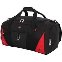 lot 12951 image: SwissGear GymDuffel Bag, New, Black & Red