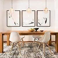 lot 12963 image: Set of 2 Contemporary Retro Dining Room Chairs Wood Leg Side Style