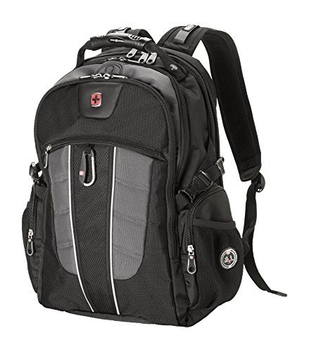 lot 12966 image: SwissGear Backpack Laptop Travel Backpack ScanSmart (BlackGrey, Model SA1753)
