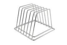 lot 12972 image: Cutting Board Stainless Steal Organizer, Rubber Stoppers on 2 Legs