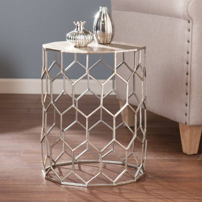 lot 13183 image: Southern Enterprises Clarissa Metal Accent Table