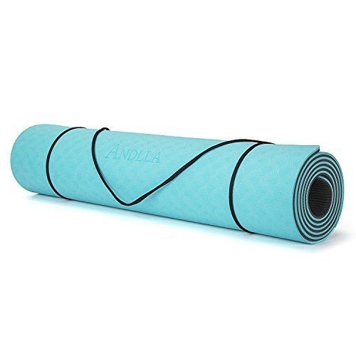 lot 13273 image: Andlla Womens Yoga Mat w Carry Strap, Lake-Blue
