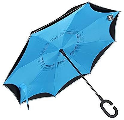 lot 13304 image: Henatad Inverted Folding Umbrella, Blue