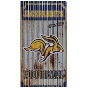 lot 13527 image: South Dakota State Jackrabbits 21.5  x 12  Corrugated Metal Wall Art