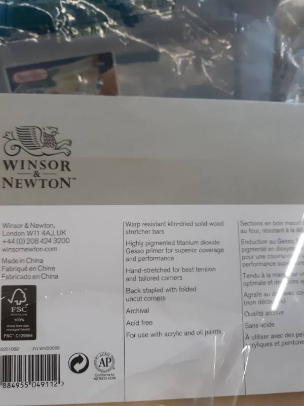 lot 13547 image: Winsor & Newton 6201069�cotton White On A Stretcher Frame 40�x 60�x 45�cm