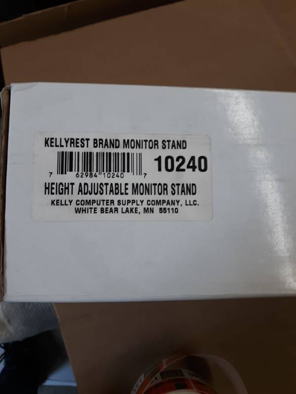 lot 13552 image: Kellyrest Monitor Stand With Storage Drawers