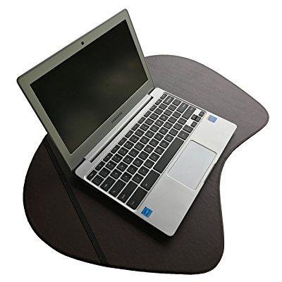 lot 13670 image: brown leather lap desk for laptop computer, tablet, mobile, notebook, ipad, writing and more by riun ex