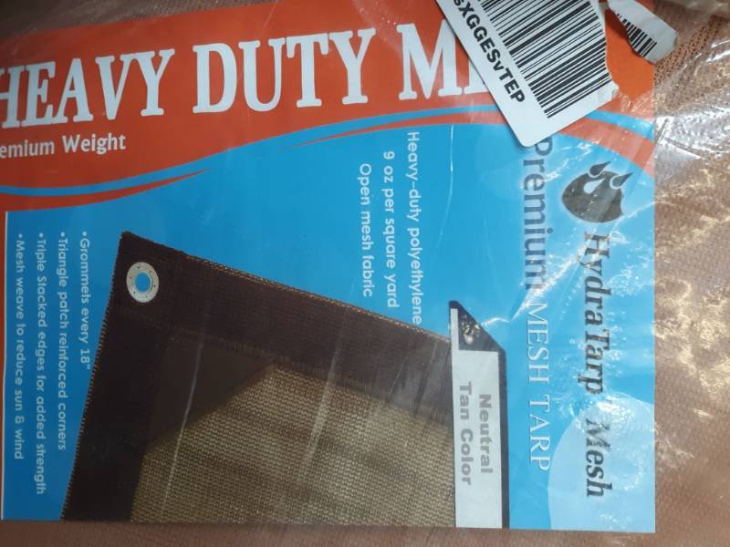 lot 13671 image: Hydratarp 12 Ft. X 24 Ft. Heavy Duty Breathable Mesh Tarp - 7 Oz Persq Yd Weigh