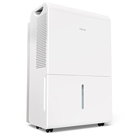 lot 13691 image: home 50 pint dehumidifier - energy star electric dehumidifier machine for basement or large room with hose drain to remove mildew mold or odor - safe mid size portable wheels - auto humidity control